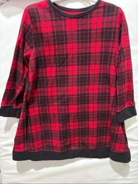 Red and Black Plaid Girl’s Long Sleeve Dress